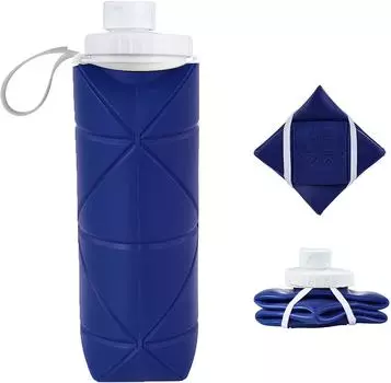 Силиконовые складные стаканчики для путешествий на открытом воздухе, спортивная бутылка, портативная мини 600ml1PCS