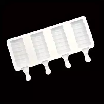 Силиконовые спиральные формы для мороженого из 2 частей - Не содержат БФА Форма для мороженого и сорбета с 4 ячейками Для использования Формы для кубиков льда Форма для льда