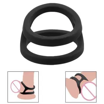 Силиконовые товары для взрослых, секс-товары, задержка эякуляции, кольцо для пениса, секс-игрушки для мужчин, мужское кольцо для члена Black