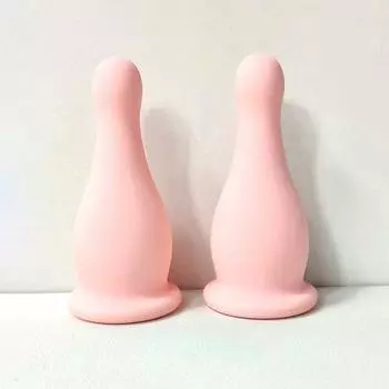 Силиконовые вакуумные банки для массажа, антицеллюлитный массаж, присоски для лица, подтяжка лица, шеи, скрабирование кожи, гуаша против морщин розовый