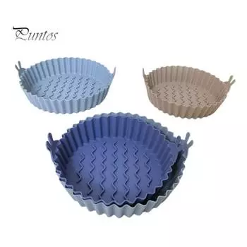 Силиконовые вкладыши для аэрофритюрницы Противень для аэрофритюрницы Многоразовые пищевые вкладыши для аэрофритюрницы Термостойкие аксессуары для корзин для выпечки серый