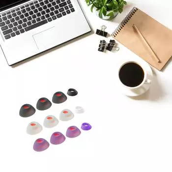 Силиконовые вкладыши для наушников JBL Tune Flex In-ear Bluetooth Earphones Сменные супермягкие вкладыши чёрный