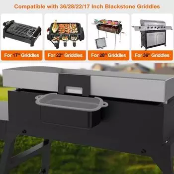 Силиконовые вкладыши для смазки гриля Предотвращают скопление жира Многоразовый поддон для жира на гриле Прочные поддоны для сбора капель Жаростойкие аксессуары для гриля чёрный