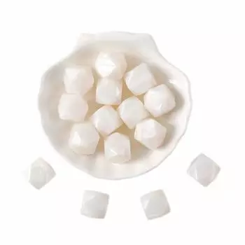 Силиконовые восьмиугольные бусины Mamimami Home 17 мм 10 шт. жемчужно-белые силиконовые бусины материал DIY подарочные аксессуары ручной работы детали для декоративных поделок