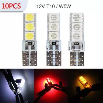 Силиконовый 12 В 6 SMD плафон для чтения в салоне автомобиля, лампа подсветки номерного знака, водонепроницаемая светодиодная лампа, боковой габаритный фонарь красный