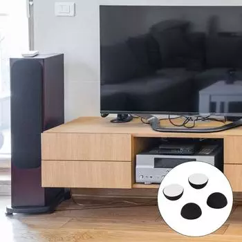 Силиконовый эластомерный демпферный коврик, поглотитель, ножки для проигрывателей, динамиков, усилителей, комплект из 4 предметов, черный