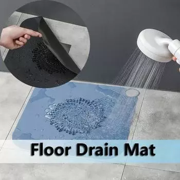 Силиконовый антиблокировочный коврик для дренажа пола прозрачный