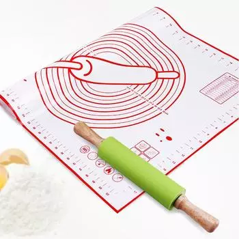 Силиконовый антипригарный коврик для замешивания теста, коврик для выпечки с весами, формы для выпечки 29x26cm