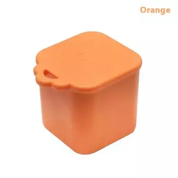 Силиконовый антипригарный ланч-бокс для детей, чашка для соуса с крышкой, небольшой контейнер для хранения приправ, квадратная чашка для бенто с милым медведем синий