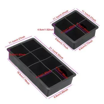 Силиконовый аппарат для приготовления кубиков льда с 4/8 полостями для мороженого, конфет, торта, пудинга, шоколада, формы для льда с крышками