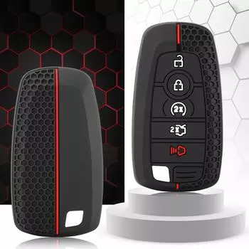 Силиконовый автомобильный брелок для ключей, чехол-держатель для Ford Raptor 2018 Ecosport Ranger Raptor, 2 кнопки, умные бесключевые аксессуары чёрный