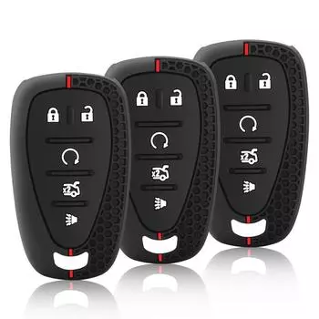 Силиконовый автомобильный чехол для дистанционного ключа, держатель для ключа, чехол для Chevrolet Camaro Malibu Cruze Equinox Volt, 5 кнопок, автомобильный аксессуар, брелок чёрный