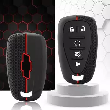 Силиконовый автомобильный чехол для дистанционного ключа, держатель для ключа, чехол для Chevrolet Camaro Malibu Cruze Equinox Volt, 5 кнопок, автомобильный аксессуар, брелок чёрный