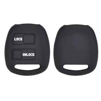 Силиконовый автомобильный дистанционный брелок с 2 кнопками, чехол для Toyota Land Cruiser Rav4 Alphard Celica Pixis, защитный чехол для кожи чёрный