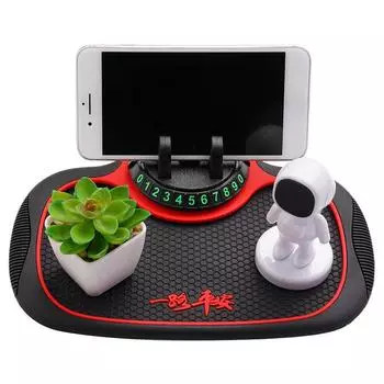 Силиконовый автомобильный противоскользящий коврик, автомобильный держатель для телефона, нескользящий липкий противоскользящий держатель для телефона на приборной панели, парковочный номерной знак, автомобильный коврик, гаджет