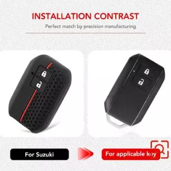 Силиконовый автомобильный пульт дистанционного управления чехол для ключа чехол для Suzuki Swift Sport ERTIGA XL7 Accurate Wagon R Ignis 2017-2025 Shell Keyless чёрный