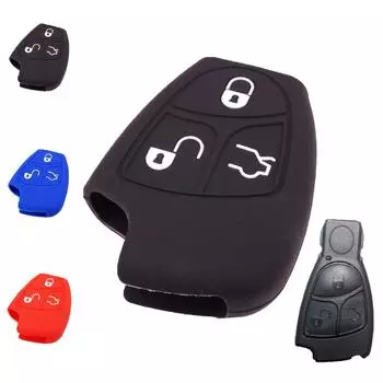 Силиконовый автомобильный пульт дистанционного управления брелок чехол чехол для Mercedes CL55 CL600 CLK350 C230 CL500 CL65 S430 S500 S600 SL500 SLK55 CLK55 чёрный