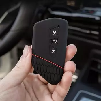 Силиконовый автомобильный защитный чехол для ключей для VW Golf 8 MK8 ID4 ID 4, аксессуары 2022 Black 1 pcs