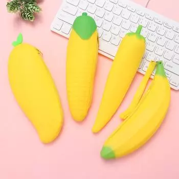 Силиконовый большой милый канцелярский мешок-пенал для овощей red-chili