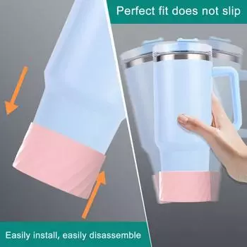 Силиконовый ботинок для бутылки с водой, термостойкий, устойчивый к царапинам, нескользящий, сплошной цвет, защитный рукав для бутылки с водой светло-синий