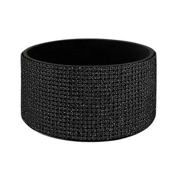 Силиконовый ботинок с бриллиантовым блеском для чашки, противоскользящий рукав 20–40 унций для бутылок с водой, стильная защитная крышка основания трапециевидного цилиндра чёрный