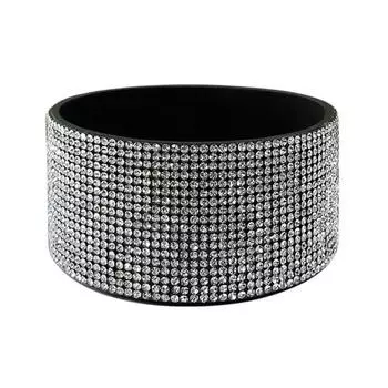 Силиконовый ботинок с бриллиантовым блеском для чашки, противоскользящий рукав 20–40 унций для бутылок с водой, стильная защитная крышка основания трапециевидного цилиндра чёрный