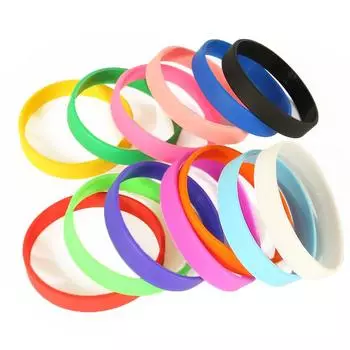 Силиконовый браслет для мужчин и женщин, браслет дружбы, баскетбола, бега, резиновая лента, спортивный пустой ремешок на запястье, браслет-манжета, модные аксессуары, подарки Adult size 202 x 12 x 2mm чёрный