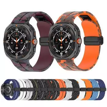 Силиконовый браслет для Samsung Galaxy Watch Ultra Магнитный сменный ремешок для Galaxy Watch Ultra 47 мм Аксессуары Galaxy Watch Ultra 47mm