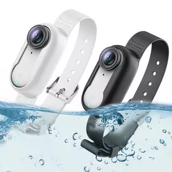 Силиконовый браслет на руку, регулируемый ремешок на руку, водонепроницаемый защитный чехол для спортивной камеры Insta360 GO 3S чёрный