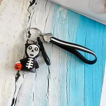 Силиконовый брелок на Хэллоуин, привидение, тыква, летучая мышь, кукла, автомобиль, брелок, школьный портфель, подвеска, аксессуары, подарок для девочек, детские игрушки