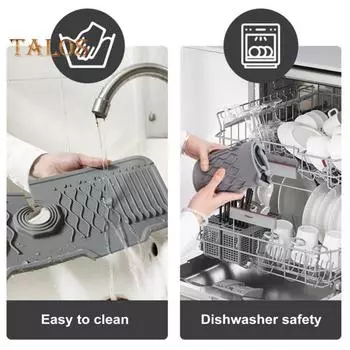 Силиконовый брызговик для раковины, сливной коврик, держатель для мыльницы, сливной коврик для крана для кухонь, ванных комнат, автофургонов чёрный