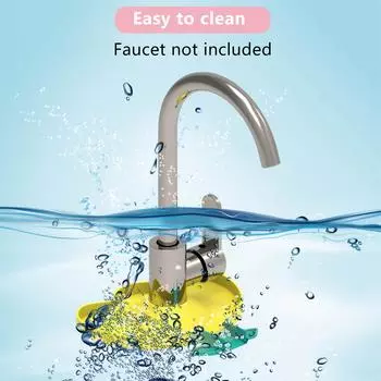 Силиконовый брызгозащитный коврик для крана, защитный коврик для раковины, силиконовая ручка крана, поддон для сбора капель для кухни, ванной, прачечной желто-зеленый