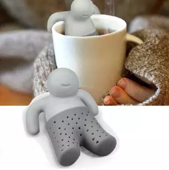 Силиконовый чайник Mr Tea Infuser, милый ситечко для чая, кофейные и чайные сервизы, мягкий fred MR. Подарки для чайных инструментов
