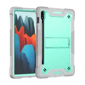 Силиконовый чехол Airbag Protection для планшета S8 Plus 12,4 дюйма - действительно устойчивый к падениям чехол Tab S7Plus T970/T975 зелёный/мятный