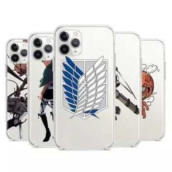 Силиконовый чехол «Атака Титанов» для Apple IPhone 13 12 Mini 11 Pro XS MAX XR X 8 7 6 6S 5 Plus SE, чехол для телефона iPhone 5 5S