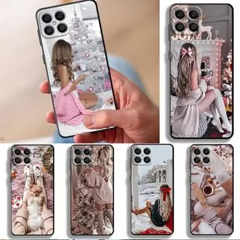 Силиконовый чехол Capa Merry Christma Winter Girl Case Coque для Xiaomi Mi A2 Lite 12X Note 10 Pro 10 5G 9 SE 11 Lite 10S 9T 10T 11T 12 Xiaomi Mi A2 Lite