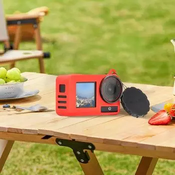 Силиконовый чехол-чехол с подвесным тросом, противоударный спортивный чехол для камеры, устойчивый к царапинам чехол для камеры Osmo Action 5 Pro