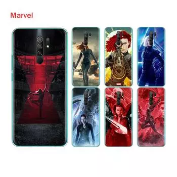 Силиконовый чехол Черная Вдова Фильм для Xiaomi Redmi Note 10 10S 9 9S Pro Max 9T 8T 8 7 6 5 Pro 5A чехол для телефона Redmi Note 10 4G