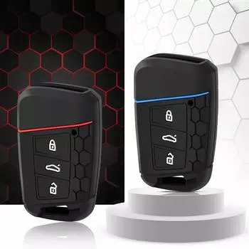 Силиконовый чехол-держатель для ключей для Skoda Octavia Kodiaq Karoq для Volkswagen VW Polo Passat B8 Tiguan 2 для чехла для ключа автомобиля Seat красный