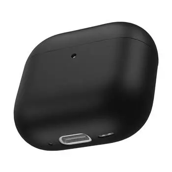 Силиконовый чехол для Airpods 4 (2024) Чехол для наушников Защитный чехол Кожа(черный)