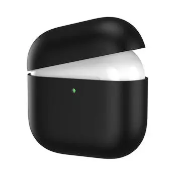 Силиконовый чехол для Airpods 4 (2024) Чехол для наушников, противоударный защитный чехол с карабином для Airpod 4-го поколения, зарядный чехол 2024 чёрный