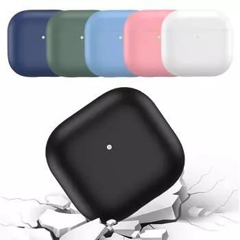 Силиконовый чехол для Airpods 4 (2024) Чехол для наушников, противоударный защитный чехол с карабином, чехол для беспроводных наушников BT чёрный