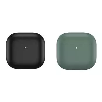 Силиконовый чехол для Airpods 4 (2024) Чехол для наушников Защитный чехол Кожа(черный)