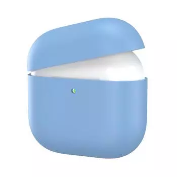 Силиконовый чехол для Airpods 4 (2024) Защитный чехол для наушников(Светло-синий)
