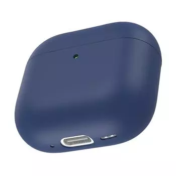 Силиконовый чехол для Airpods 4 (2024) Защитный чехол для наушников(Темно-синий)