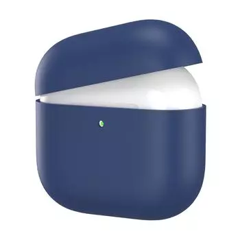 Силиконовый чехол для Airpods 4 (2024) Защитный чехол для наушников(Темно-синий)