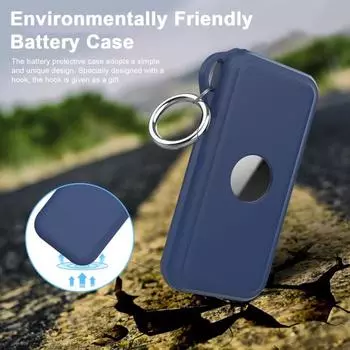 Силиконовый чехол для аккумулятора, мягкая, устойчивая к царапинам, защита от падения, крышка для аккумулятора с крючком, совместимые аксессуары для аккумулятора чёрный
