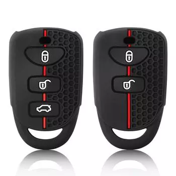 Силиконовый чехол для автомобильного брелока, защитная оболочка для Hyundai Elantra Sonata SantaTucson, Kia Carens, аксессуары для брелоков чёрный