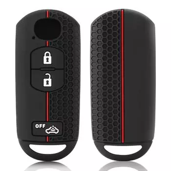 Силиконовый чехол для автомобильного дистанционного ключа, чехол-брелок для Mazda 2 3 6 Atenza Axela Demio CX-5 CX5 CX-3 CX7 CX-9 CX30 MX-5 чёрный
