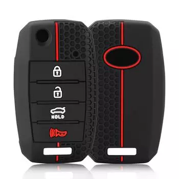 Силиконовый чехол для автомобильного ключа, чехол для брелока KIA Sid Rio Soul Sportage Ceed Sorento Cerato K2 K3 K4 K5, защитный чехол для дистанционного управления чёрный